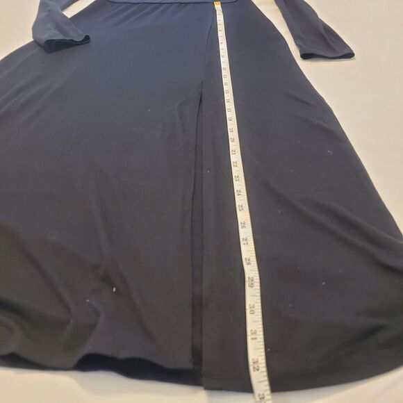 WAYF Maxi Long Sleeve Dress Sz Sm Black Puff Sleeve Witchy Peasant Goth Soft - Picture 10 of 13